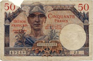 50 francs Trésor Français type 1947