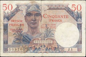 50 francs Trésor Français type 1947