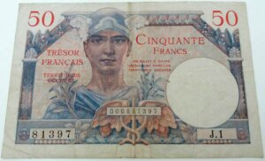 50 francs Trésor Français type 1947