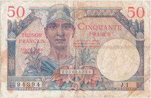 50 francs Trésor Français type 1947