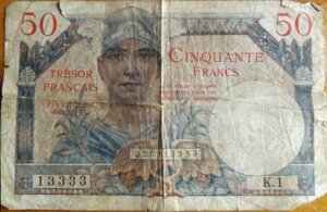 50 francs Trésor Français type 1947