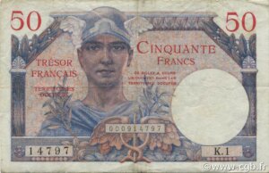 50 francs Trésor Français type 1947