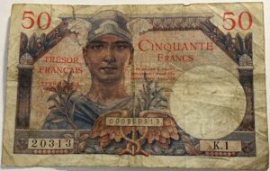 50 francs Trésor Français type 1947