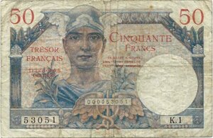 50 francs Trésor Français type 1947