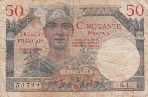 50 francs Trésor Français type 1947