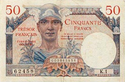 50 francs Trésor Français type 1947