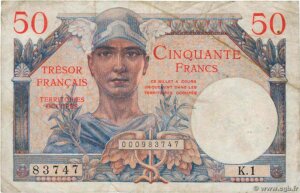 50 francs Trésor Français type 1947