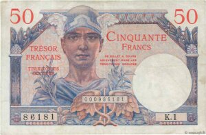 50 francs Trésor Français type 1947