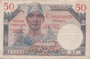 50 francs Trésor Français type 1947