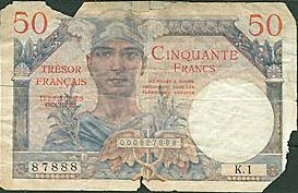 50 francs Trésor Français type 1947