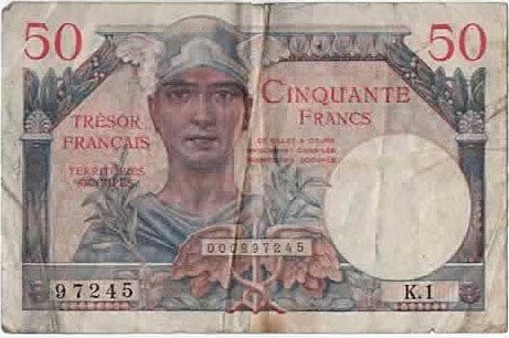 50 francs Trésor Français type 1947