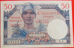 50 francs Trésor Français type 1947