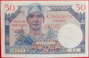 50 francs Trésor Français type 1947