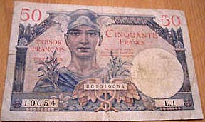 50 francs Trésor Français type 1947