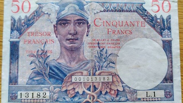 50 francs Trésor Français type 1947