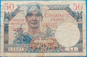 50 francs Trésor Français type 1947