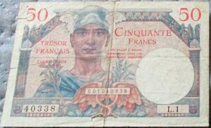 50 francs Trésor Français type 1947