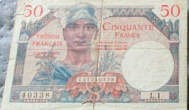 50 francs Trésor Français type 1947