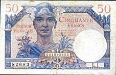 50 francs Trésor Français type 1947