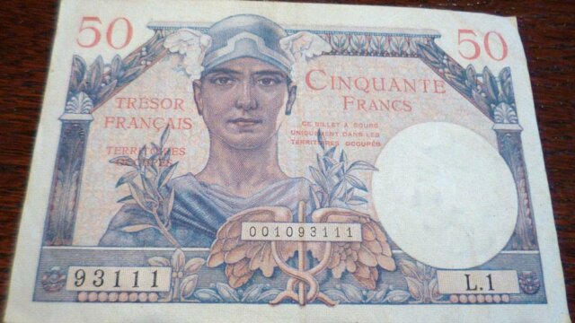 50 francs Trésor Français type 1947