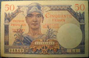 50 francs Trésor Français type 1947