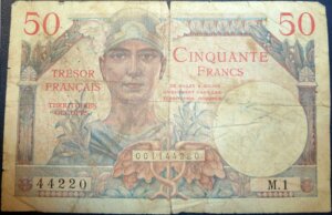 50 francs Trésor Français type 1947