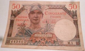 50 francs Trésor Français type 1947