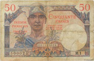 50 francs Trésor Français type 1947