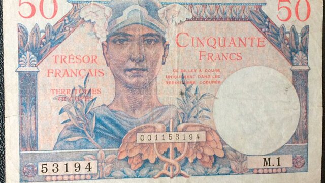 50 francs Trésor Français type 1947