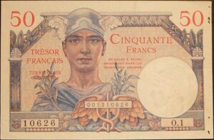 50 francs Trésor Français type 1947