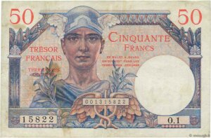 50 francs Trésor Français type 1947