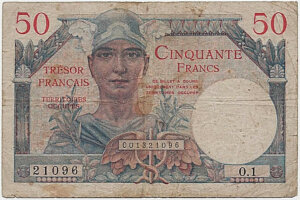 50 francs Trésor Français type 1947