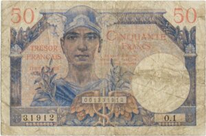 50 francs Trésor Français type 1947