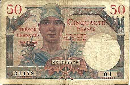 50 francs Trésor Français type 1947