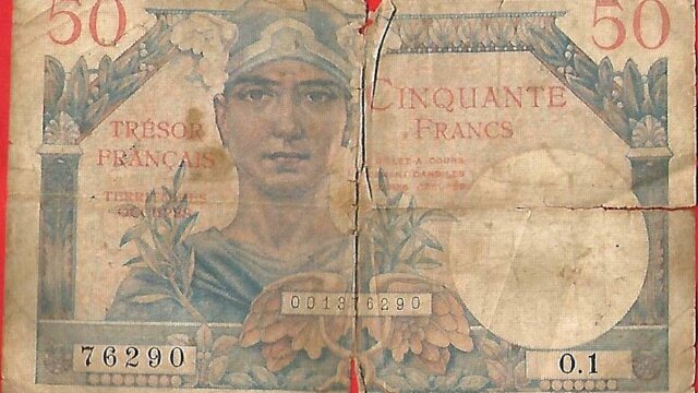 50 francs Trésor Français type 1947