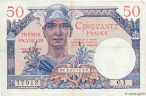 50 francs Trésor Français type 1947