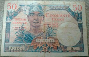 50 francs Trésor Français type 1947