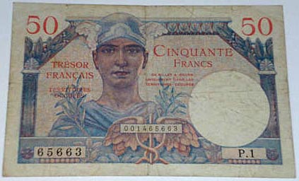 50 francs Trésor Français type 1947