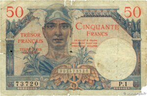 50 francs Trésor Français type 1947