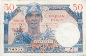 50 francs Trésor Français type 1947