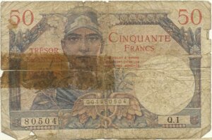 50 francs Trésor Français type 1947