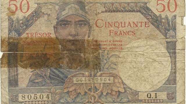 50 francs Trésor Français type 1947