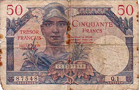 50 francs Trésor Français type 1947