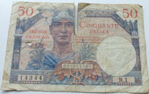 50 francs Trésor Français type 1947