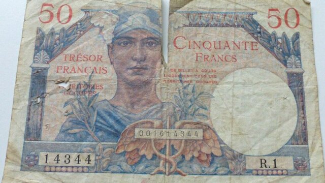 50 francs Trésor Français type 1947