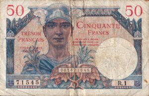 50 francs Trésor Français type 1947