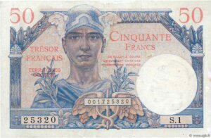 50 francs Trésor Français type 1947