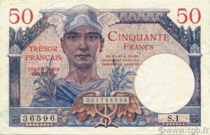 50 francs Trésor Français type 1947