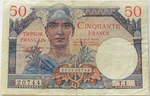 50 francs Trésor Français type 1947