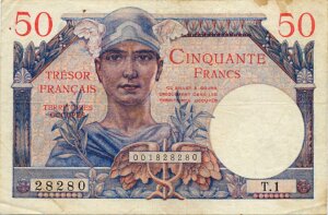 50 francs Trésor Français type 1947